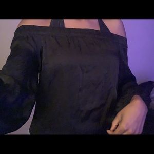 Black Off the Shoulder Shirt